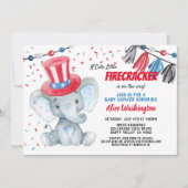 Invitation Baby shower 4 juillet de garçons (Devant)