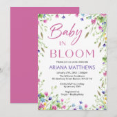 Invitation baby shower 5x7" (Devant / Derrière)