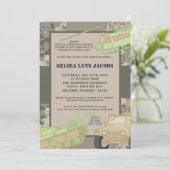 Invitation Baby shower 5x7 ARMÉE Camo ACU Imprimer (Debout devant)