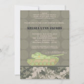 Invitation Baby shower 5x7 ARMÉE Camo ACU Imprimer (Devant)