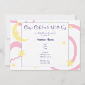 Invitation Baby shower 5x7 - Bébée violette (Dos)