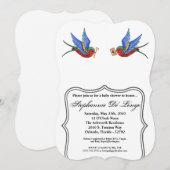 Invitation Baby shower 5x7 Tatouage traditionnel d (Devant / Derrière)