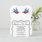 Invitation Baby shower 5x7 Tatouage traditionnel d (Debout devant)