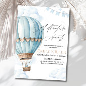 Invitation Baby shower à air chaud Invitation, Blue Boy Baby