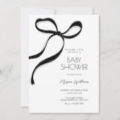 Invitation Baby shower à arc noir (Devant)