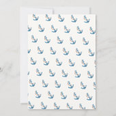 Invitation Baby shower à ballets d'Ancre nautique moderne (Dos)