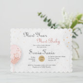 Invitation Baby shower à ballets roses (Debout devant)