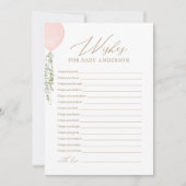 Invitation Baby shower à ballets roses pour bébé (Devant)