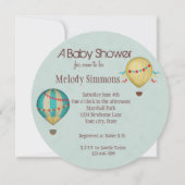 Invitation Baby shower à ballon à air chaud (Dos)