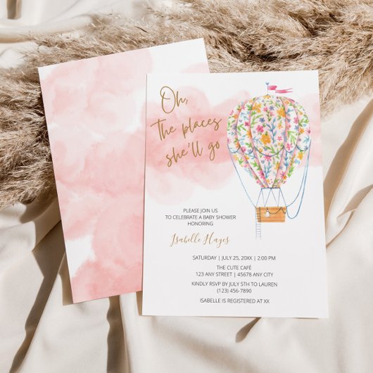 Invitation Baby shower à ballon à air chaud