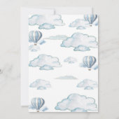 Invitation Baby shower à ballon à air chaud de l'o (Dos)