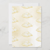 Invitation Baby shower à ballon à air chaud jaune (Dos)