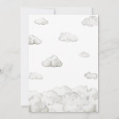 Invitation Baby shower à ballon à air chaud vert (Dos)