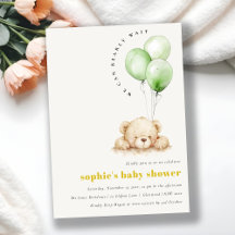 Baby shower à ballon d'attente neutre vert