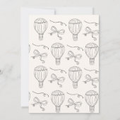 Invitation Baby shower à ballons à air chaud Oh Baby (Dos)