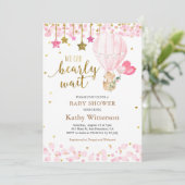 Invitation Baby shower à bulle à air chaud Bear et Twinkle St (Debout devant)