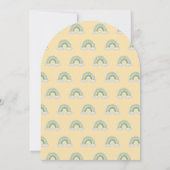 Invitation Baby shower à bulle à air chaud bleu jaune (Dos)