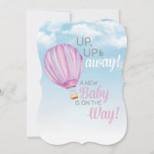 Invitation Baby shower à bulle à air chaud - Rose & Purple Gi (Dos)