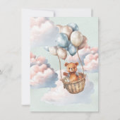 Invitation Baby shower à bulle à air chaud Teddy Bear (Dos)