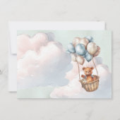 Invitation Baby shower à bulle à air chaud Teddy Bear (Dos)