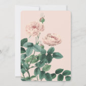 Invitation Baby shower à cadre rose rose rose rose (Dos)