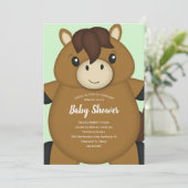 Invitation Baby shower à cheval (Debout devant)