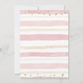 Invitation Baby shower à cheval Carousel Parties scintillant  (Dos)