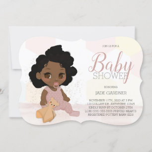 Invitation Baby shower à cheveux crépus 1