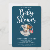 Invitation Baby shower à chiot (Devant)
