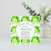 Invitation Baby shower à citron vert (Debout devant)
