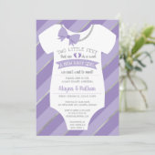 Invitation Baby shower à deux pieds (Debout devant)