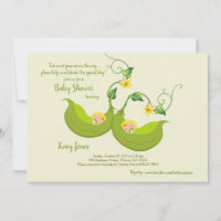 Invitation Baby shower à deux pois sur mesure