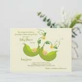 Invitation Baby shower à deux pois sur mesure (Debout devant)