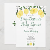 Invitation Baby Shower à distance Sprinkle par courrier Citro (Devant / Derrière)