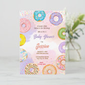 Invitation Baby shower à Donut (Debout devant)