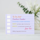 Invitation Baby shower| À faire|blu (Debout devant)