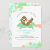 Invitation Baby shower à fentes (Devant / Derrière)