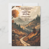 Invitation Baby shower À feuillage persistant Rustic Mountain (Devant)