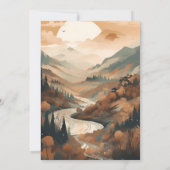 Invitation Baby shower À feuillage persistant Rustic Mountain (Dos)