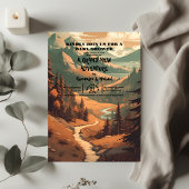 Invitation Baby shower À feuillage persistant Rustic Mountain