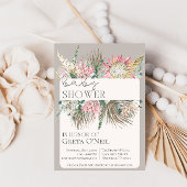 Invitation Baby shower à fleurs Boho