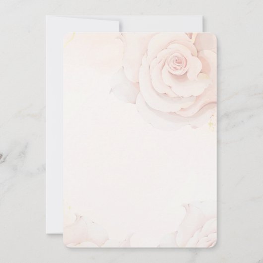 Invitation Baby shower à fleurs de Bow rose (Dos)