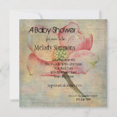 Invitation Baby shower à fleurs de Dogwood rose (Dos)