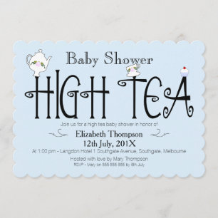 Invitation baby shower à haute teneur en thé