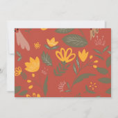 Invitation Baby shower à huile d'or rustique blanc clair (Dos)