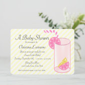 Invitation Baby shower à la limonade (Debout devant)