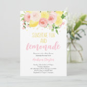 Invitation Baby shower à la limonade (Debout devant)