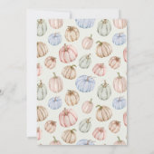 Invitation Baby shower à la menthe Citrouille Pastel (Dos)