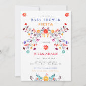 Invitation Baby shower à la mode de Talavera Floral Fiesta (Devant)