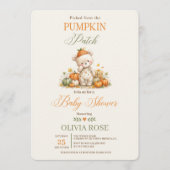 Invitation Baby Shower à la Patch de Citrouilles (Devant)